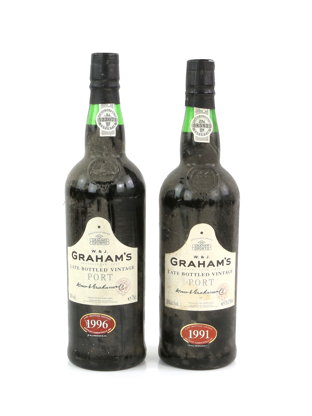 One bottle of Graham's Late Bottled Vintage Port 1991, 75cl; one bottle of Graham's Late Bottled - Image 2 of 7