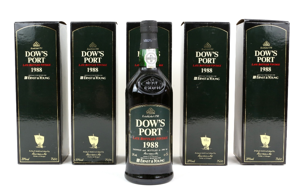 Five bottles of Dow's Port Late Bottled Vintage, 1988 vintage, bottled in 1994. Produced and - Image 4 of 5