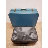 A VINTAGE FOXCROFT SUITCASE TOGETHER WITH ONE OTHER