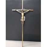 LARGE BRASS CRUCIFIX