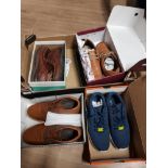 3 PAIRS OF MENS SHOES AND A PAIR OF ADIDAS TRAINERS SIZE 9