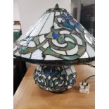 TIFFANY STYLE TABLE LAMP AND MATCHING SHADE