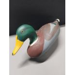 CARVED WOOD USA MALLARD DRAKE BY CHARLES JOBES 1987