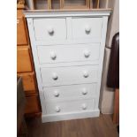 PAINTED PINE 2 OVER 4 DRAWER CHEST