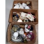 3 BOXES OF MISCELLANEOUS ITEMS INC ROYAL WORCESTER GLASSWARE ETC