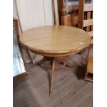 PINE CIRCULAR TOPPED TABLE