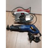 POWER DEVIL 1200W CIRCULAR SAW TOGETHER WITH MACALLISTER RECIPROCATING SAW