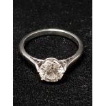 BEAUTIFUL PLATINUM SOLITAIRE DIAMOND RING 1.2CT SIZE O GROSS WEIGHT 4G