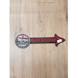 CAST METAL TRIUMPH MOTORCYCLES WORKSHOP SIGN