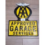 CAST METAL APPROVED GARAGE SERVICES SIGN