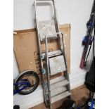 2 SETS OF STEP LADDERS ASSORTED SIZES