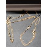 70CM LONG YELLOW METAL FLAPPER STYLE NECKLACE