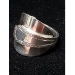 SILVER SPOON RING SIZE Q WEIGHT 5.5G