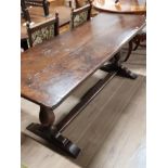 SOLID OAK REFECTORY TABLE 183 x 68 CM