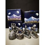 FOUR TUDOR MINT MYTH AND MAGIC FIGURINES INCLUDING THE MAGICAL BOX AND THE DRAGON OF WISDOM