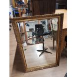 MODERN BEVELLED GILT FRAMED MIRROR