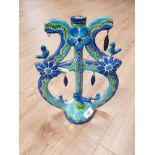 MEXICAN POTTERY TREE OF LIFE CANDLE HOLDER