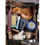 A BOX OF MISCELLANEOUS INC RINGTONS WESTMINSTER W C FIELDS BOX SET ETC