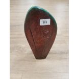 SHAUN HALL STUDIO POTTERY RAKU FUMED MENHIR SCULPTURE