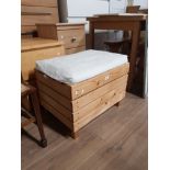 MODERN PINE STORAGE BOX SEAT