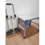 SACK BARROW TOGETHER WITH A STEP UP WORK TABLE