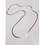 18K YELLOW GOLD HERRINGBONE NECKLACE 10.3G