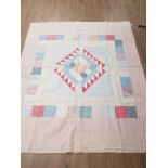 HAND STITCHED VICTORIAN DURHAM QUILT 8'4" X 6'2"