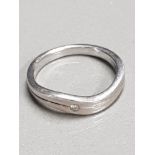 SILVER AND DIAMOND RING SIZE M GROSS WEIGHT 2.6G