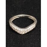 9CT WHITE GOLD DIAMOND RING APPROXIMATELY 0.20CTS SIZE I GROSS WEIGHT 1.8G