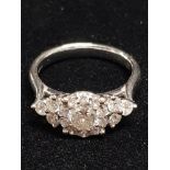 18CT WHITE GOLD DIAMOND RING APPROXIMATELY 0.70CTS SIZE I1/2 WEIGHT 3.4GS