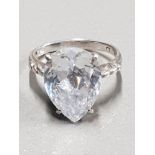 NICE SILVER AND CZ RING SIZE N GROSS WEIGHT 6G