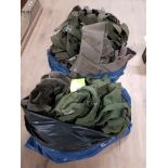 2 BAGS CONTAINING VINTAGE MILITARY WEBBING ETC