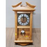 REPRODUCTION WESTMINSTER CHIME WALL CLOCK WITH PENDULUM