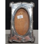 FINE EDWARDIAN OVAL STERLING SILVER PICTURE FRAME FULLY HALLMARKED 1909