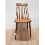 A SET OF 4 VINTAGE TEAK STYLE DINING CHAIRS
