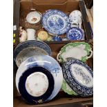 2 BOXES OF ASSORTED WARE INC PANSY TUREEN WTC