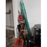 ASSORTMENT OF TOOLS INC AXE SNOW SHOVEL ETC