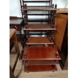 MAHOGANY 3 TIER UNIT TOGETHER WITH A 4 TIER UNIT