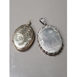 2 HALLMARKED SILVER LOCKET PENDANTS 17G