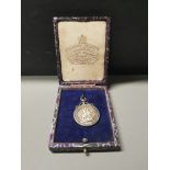 A HALLMARKED BIRMINGHAM SILVER GIRLS SWIMMING 1931 CRAWL STROKE SCHOOL MEDAL NICELY PRESENTED IN