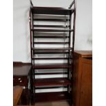 AMERICAN MAHOGANY 6 TIER COLLAPSIBLE BOOK SHELF