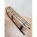 VINTAGE WOODEN AND METAL SNOW SLEDGE