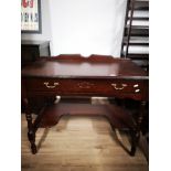 MAHOGANY DRESSING TABLE WITH BRASS HANDLES