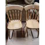 PAIR OF PINE FARMHOUSE CHAIRS