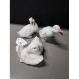 3 NAO BY LLADRO DUCK ORNAMENTS