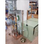 MODERN STANDARD LAMP WITH GLASS SHELF