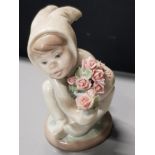 LLADRO FIGURE 1506 A NEW FRIEND WITH ORIGINAL BOX HEIGHT 8CM
