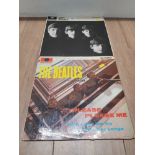2 PARLOPHONE BEATLES LP RECORDS WITH THE BEATLES AND PLEASE PLEASE ME
