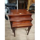 NEST OF 3 MAHOGANY TABLES