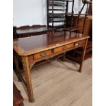 WALNUT 3 DRAWER WRITING DESK